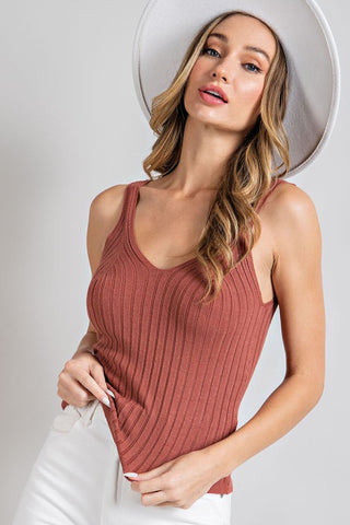 Fallen for You Ribbed Top {Acorn}
