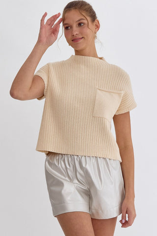 Ruffled Lightweight Knit Sweater {Off White}