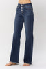 Jay H/R Button Fly Wide Leg Jeans {Dk. Wash}