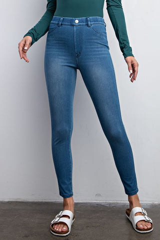 Jewel Rhinestone H/R Jeans {Black}