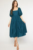 Simplicity Midi Dress {Teal Green}
