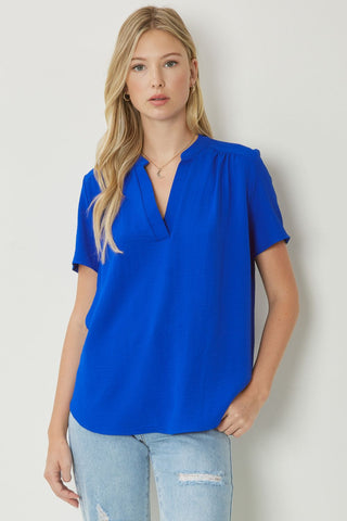 Simply Solid Blouse {Royal}