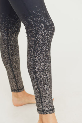 Incognito Cheetah Print Legging + Bra Set {Black}