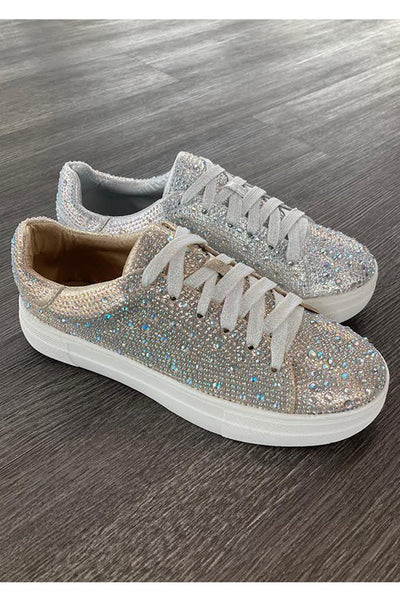 Blingin' Rhinestone Sneakers {Silver}