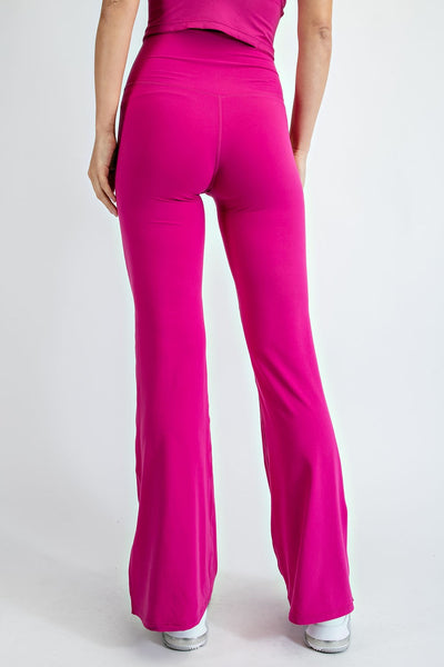 Buttery Soft Leg Split Yoga Pants {Raspberry} – TFL