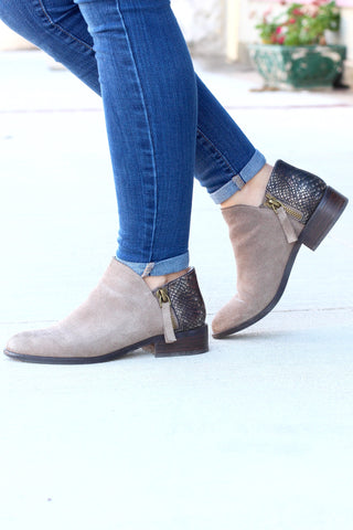 Glorious Braided Strap + Ring Bootie {Taupe}