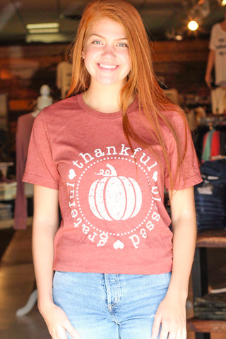{H. Dk. Grey} Give Thanks w/ A Grateful Heart Tee