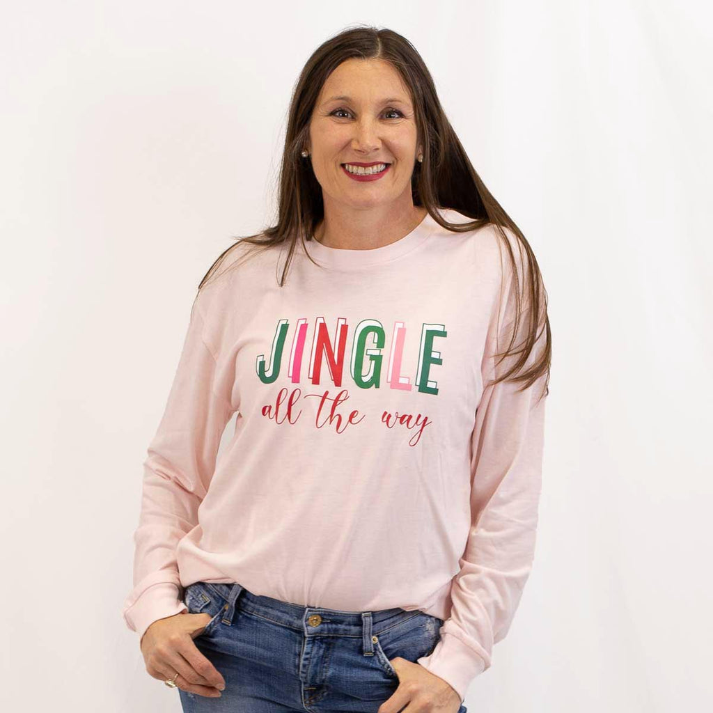 Jingle All the Way Tee {Lt. Pink}
