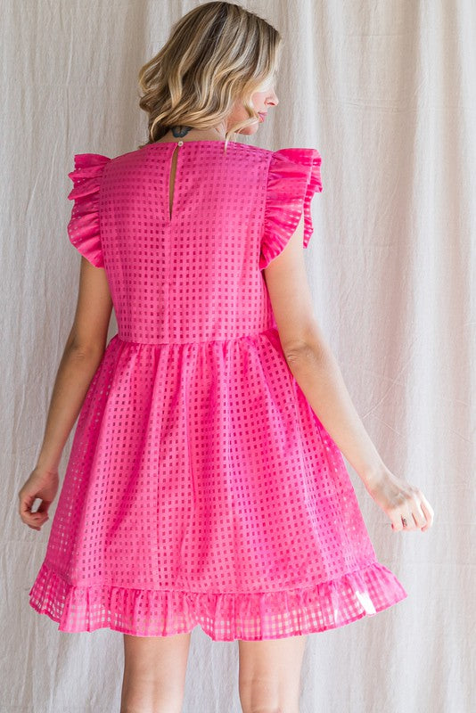 Check Yourself Dress {Hot Pink}