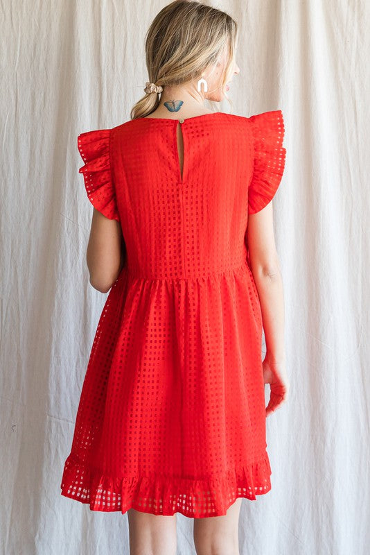 Check Yourself Dress {Red}