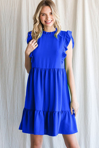 Puff Sleeve Tiered Dress {Chambray}