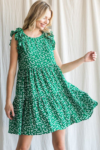 Textured 3/4 Sleeve Midi Dress {Kelly Green}