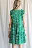 Frilly Speckled Dress {Green}