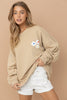 Be Love Puff Print Terry Pullover {Taupe}