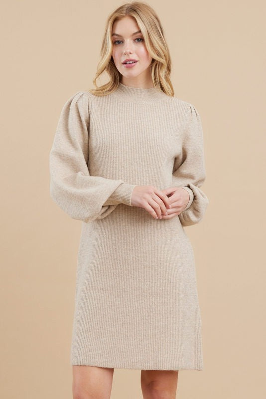 Mindy Sweater Dress {Oatmeal}