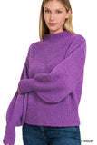 Heather Mock Neck Sweater {H. Violet}