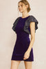 Sparkle Queen Velvet Sequin Dress {Purple}