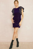Sparkle Queen Velvet Sequin Dress {Purple}