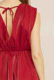 Put a Bow On It Shimmer Dress {Red}