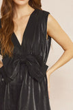 Put a Bow On It Shimmer Dress {Black}