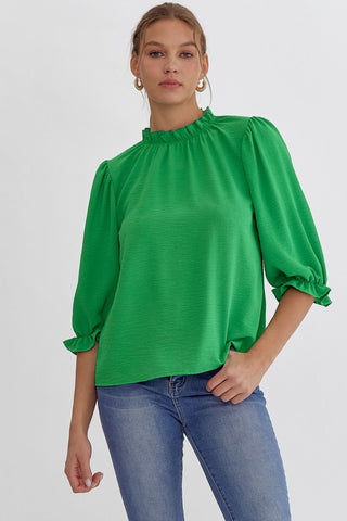 Metallic Knit V-neck Sweater {Emerald}