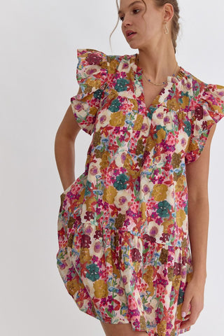 Textured Floral Dress {Lavender}