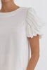 Layered Sleeves Blouse {Off White}