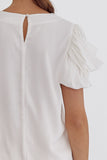 Layered Sleeves Blouse {Off White}