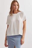 Fallen for You Ribbed Top {Off White}