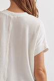 Fallen for You Ribbed Top {Off White}
