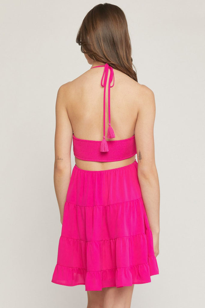 Summer Fun Cut Out Dress {Hot Pink}