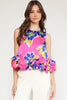 Bold Blooms Ruffle Hem Tank