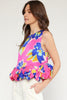 Bold Blooms Ruffle Hem Tank