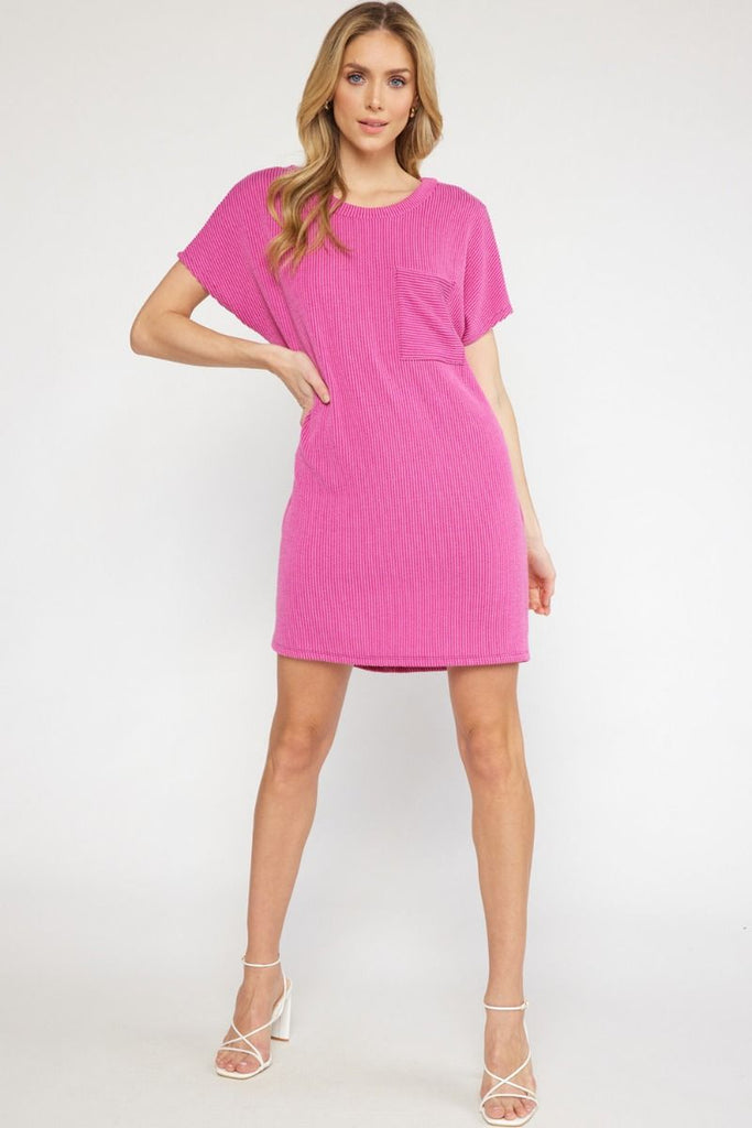 All Comfy T-Shirt Dress {Orchid}