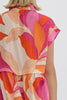 Abstract Colors Blouse {Ecru/Pink}