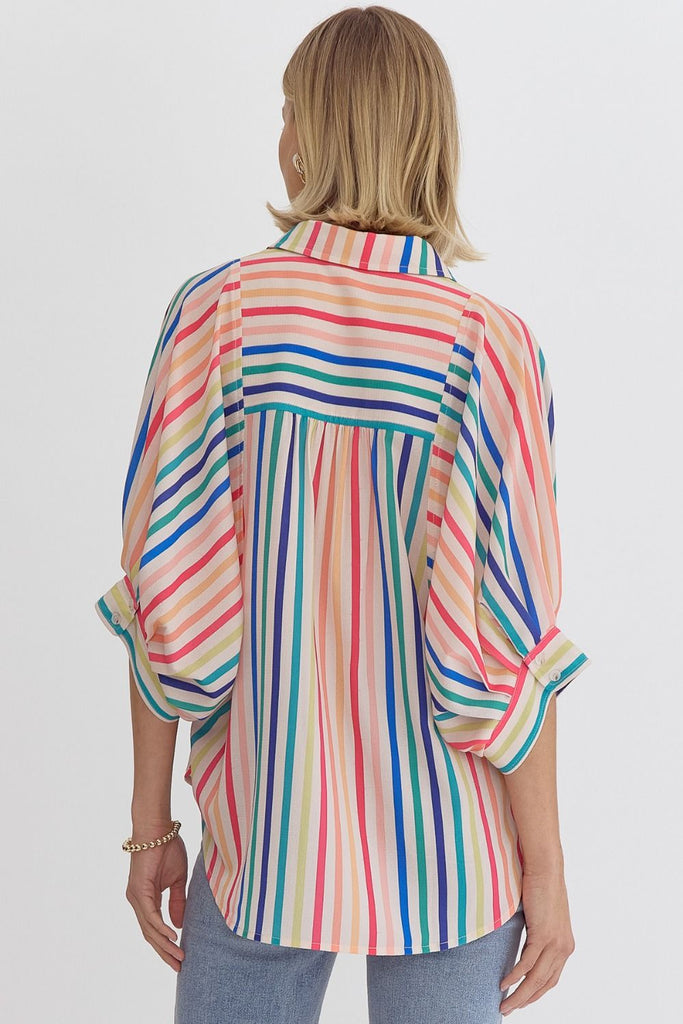 Rainbow of Stripes Blouse {Multi}