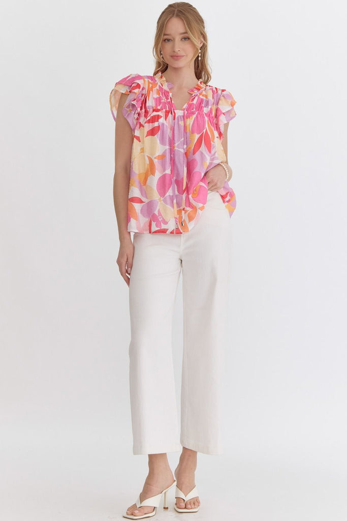 On the Bright Side Blouse {Pink Mix}