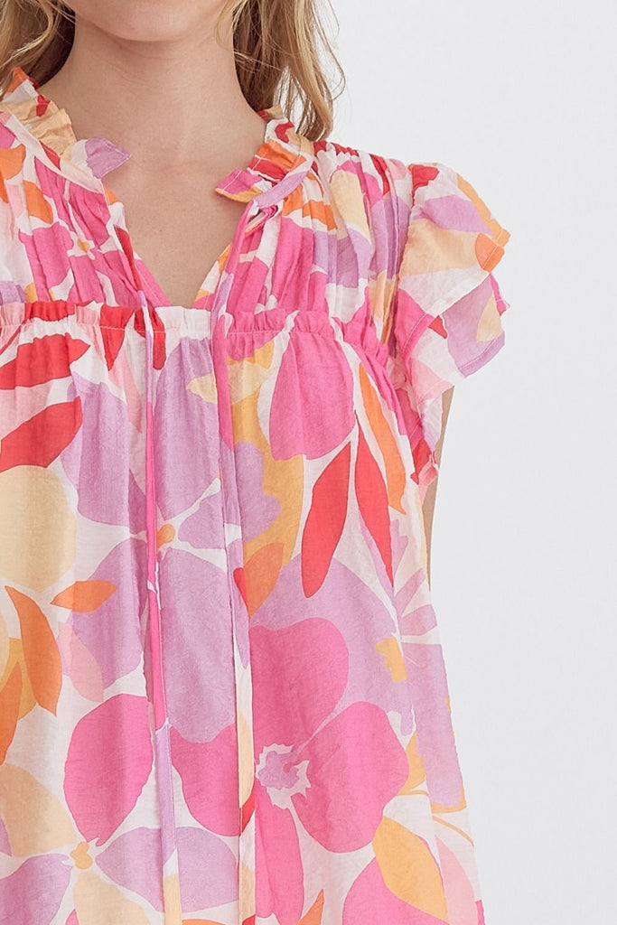 On the Bright Side Blouse {Pink Mix}