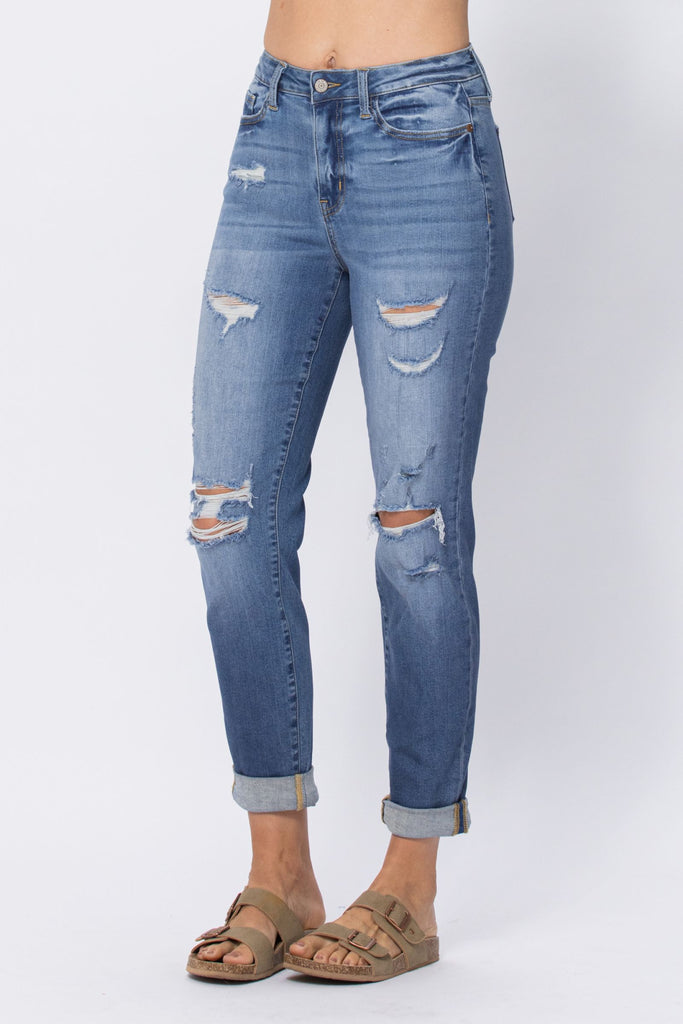 Myra Destroyed Cuff Jeans