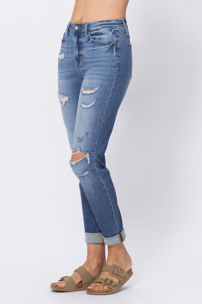 Myra Destroyed Cuff Jeans