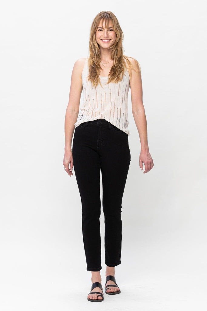 Rep Mid Rise Black Jeans