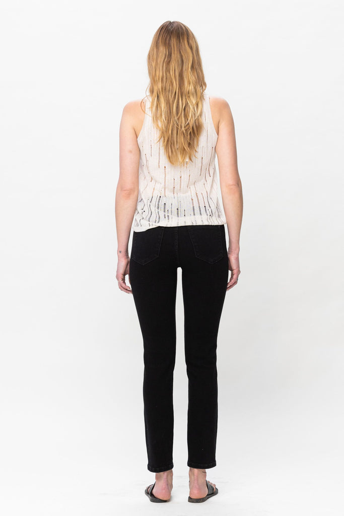 Rep Mid Rise Black Jeans