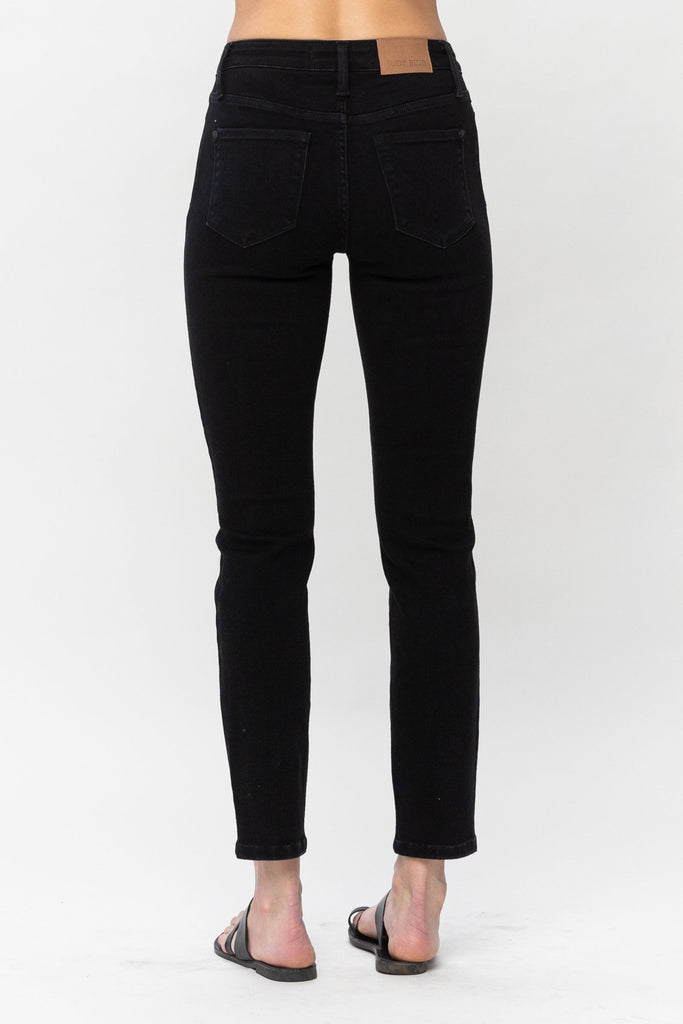 Rep Mid Rise Black Jeans