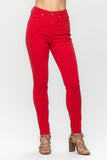 Joy H/R Tummy Control Skinny Jeans {Red}