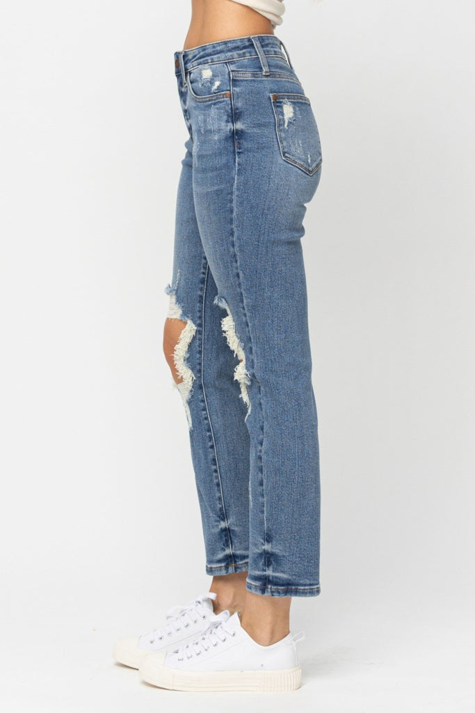 Jess Ripped Knee Boyfriend Jeans