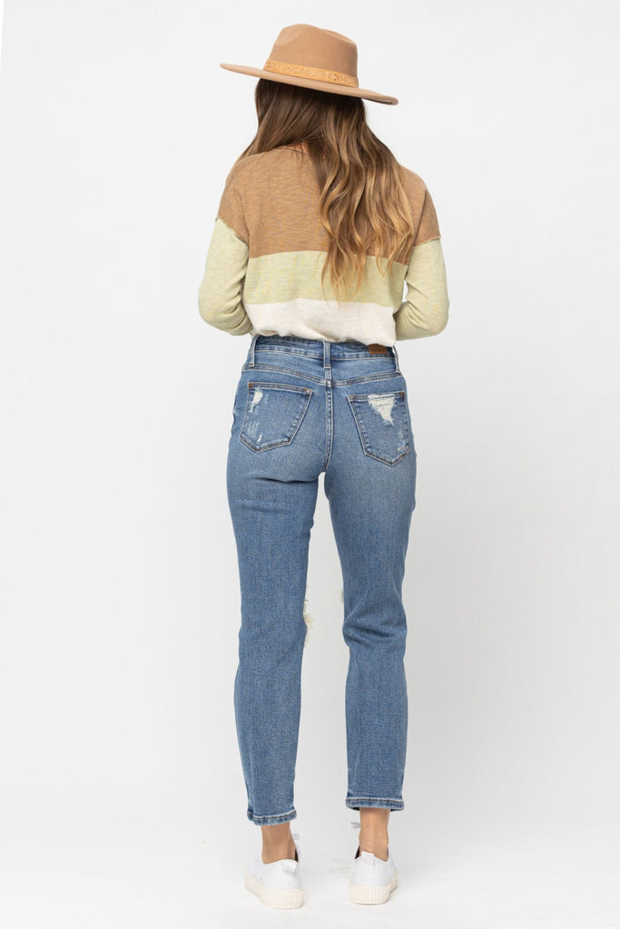 Jess Ripped Knee Boyfriend Jeans