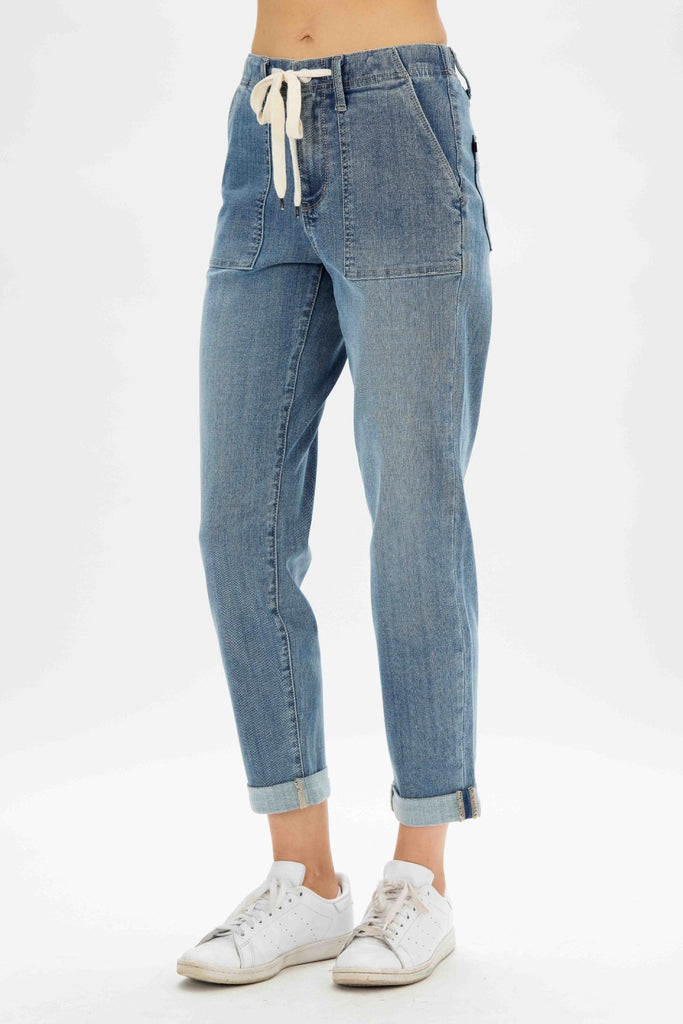 Judy B Denim Joggers {Medium Wash}