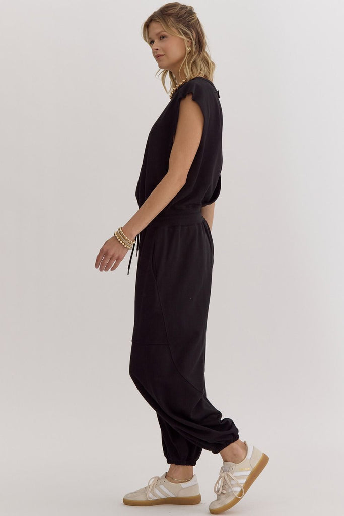 All Comfy Jumpsuit {Black}