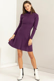 Fitted Knit Sweater Dress {Eggplant}