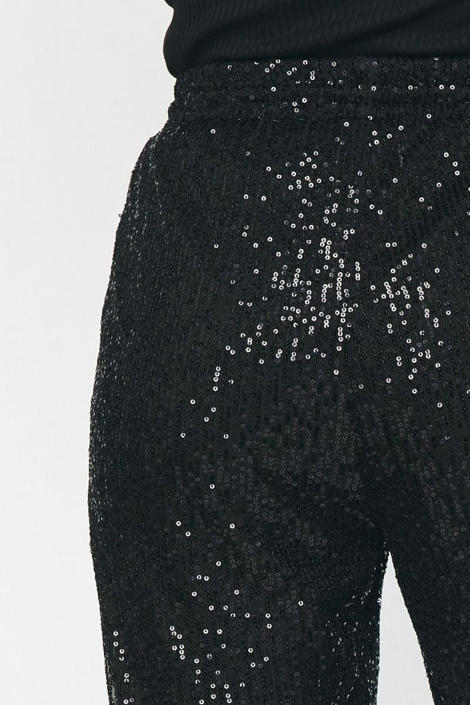 Fully Sequin Joggers {Black}